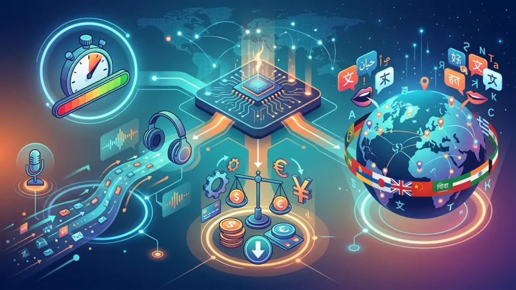 AI voice's latency, pricing, and language coverage.