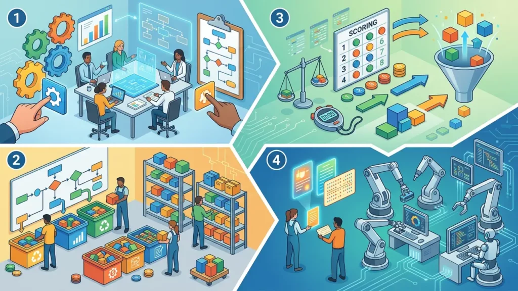 People identifying which tasks to automate first.