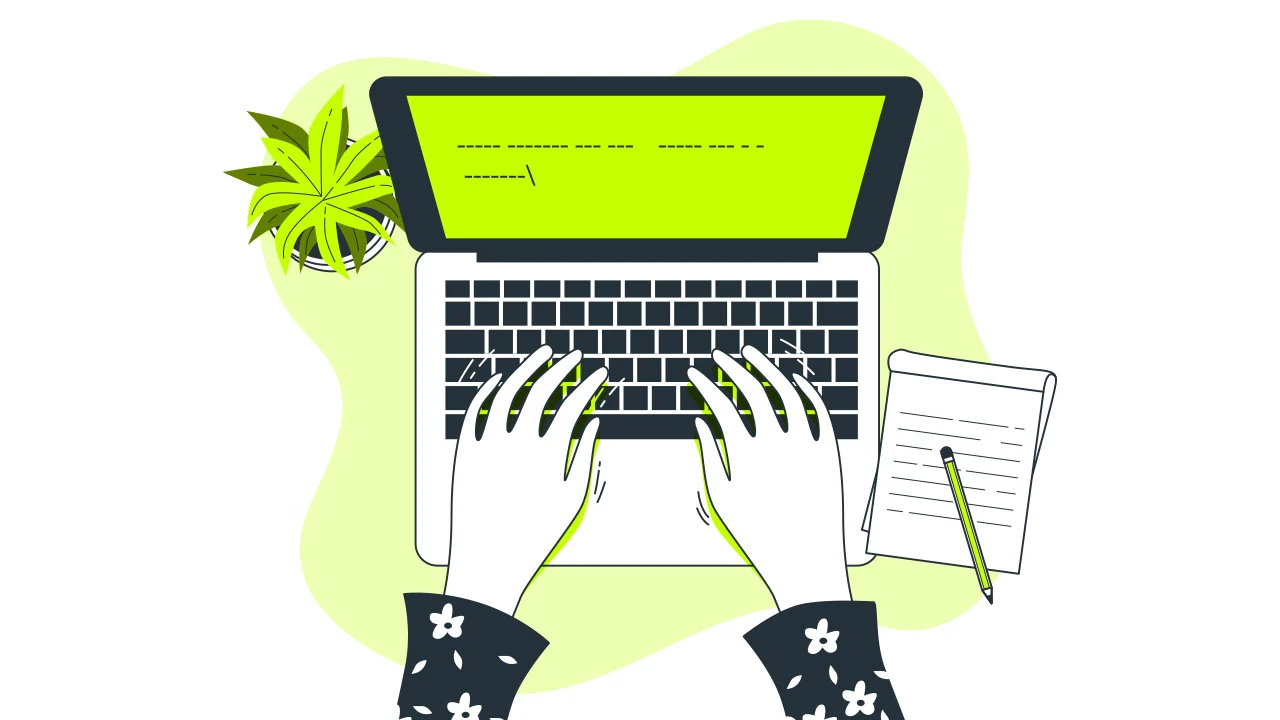A student using a laptop and text-to-speech to review an essay draft