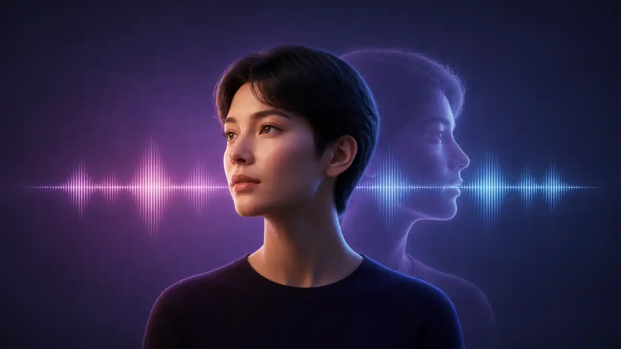 Abstract voice waveform illustration for an AI voice cloning services comparison.