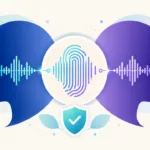 Matching voice waveforms connected through a voiceprint with a consent check