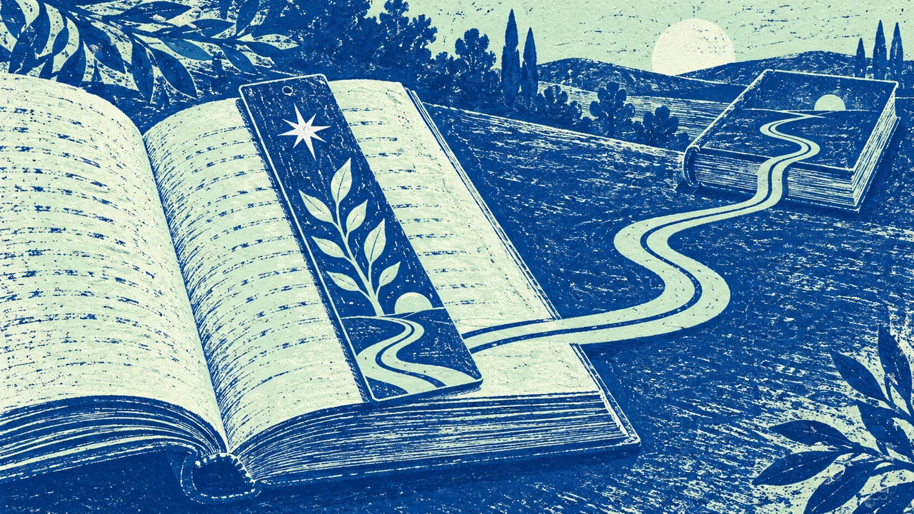 1. The concise follow CTA — about 15 seconds — A bookmark links one finished book to the next.