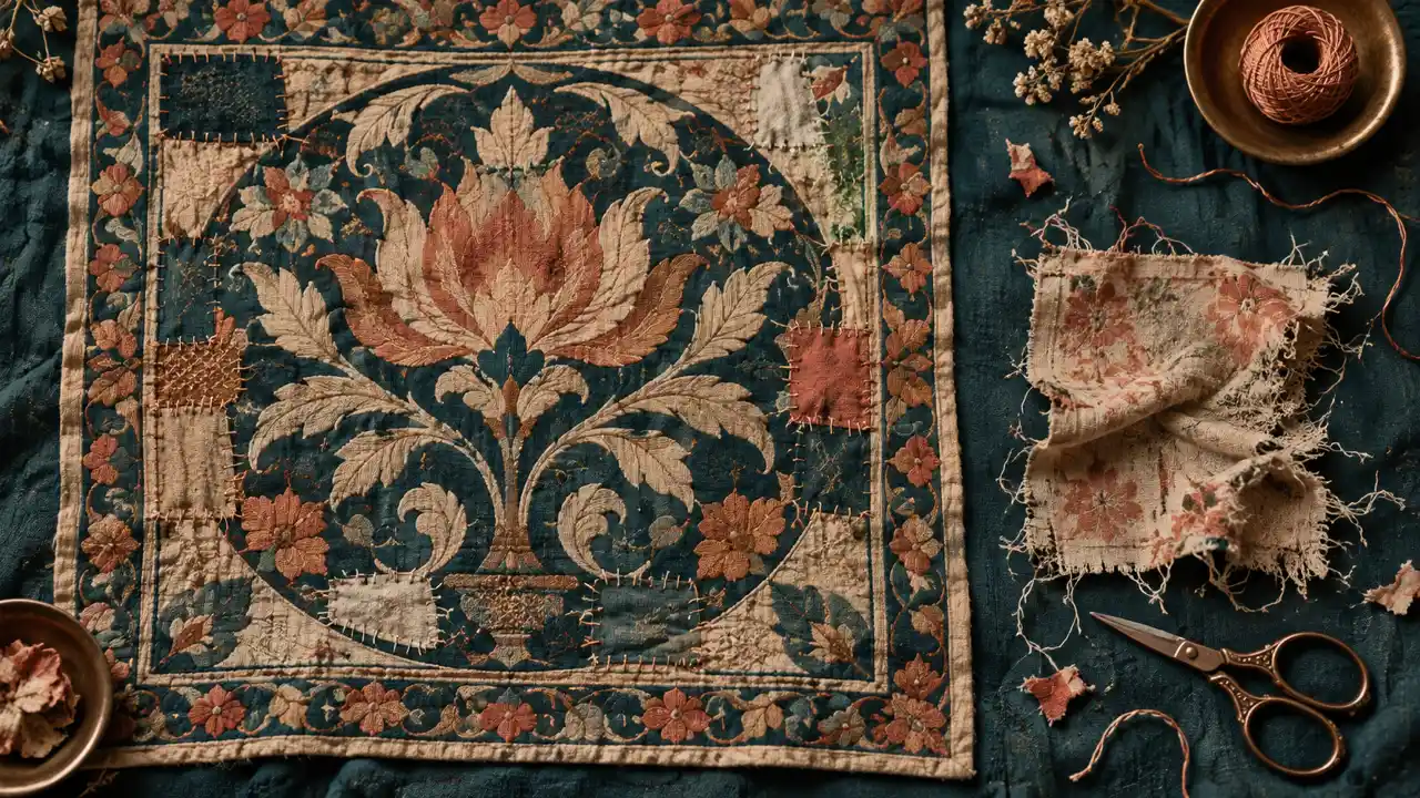 Why WAV is usually better for voiceover editing — a repaired tapestry and fraying swatch compare resilient editing quality with repeated degradation.